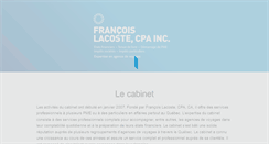 Desktop Screenshot of francoislacoste.com